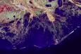 Satellite image of Louisiana coast