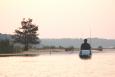 man kayaks on Louisiana coast