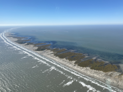 an aerial of an island