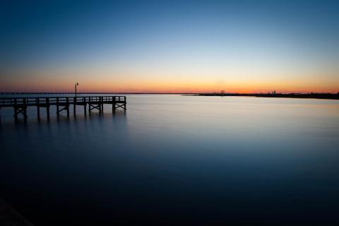 Fishing pier at Meaher State Park near Spanish Fort, Alabama. Photo by Outdoor Alabama/Billy Pope.